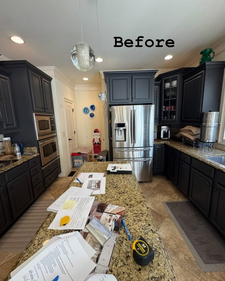 A kitchen, before staging
