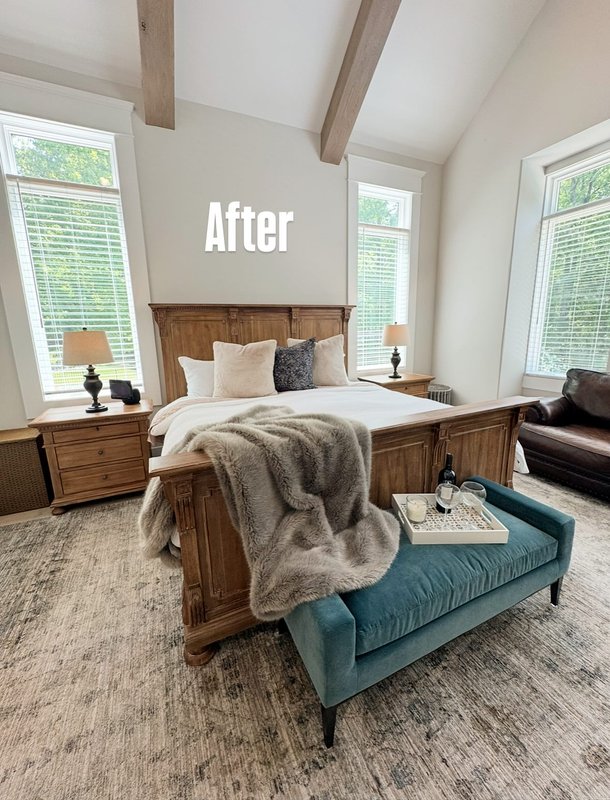 The same bedroom after staging