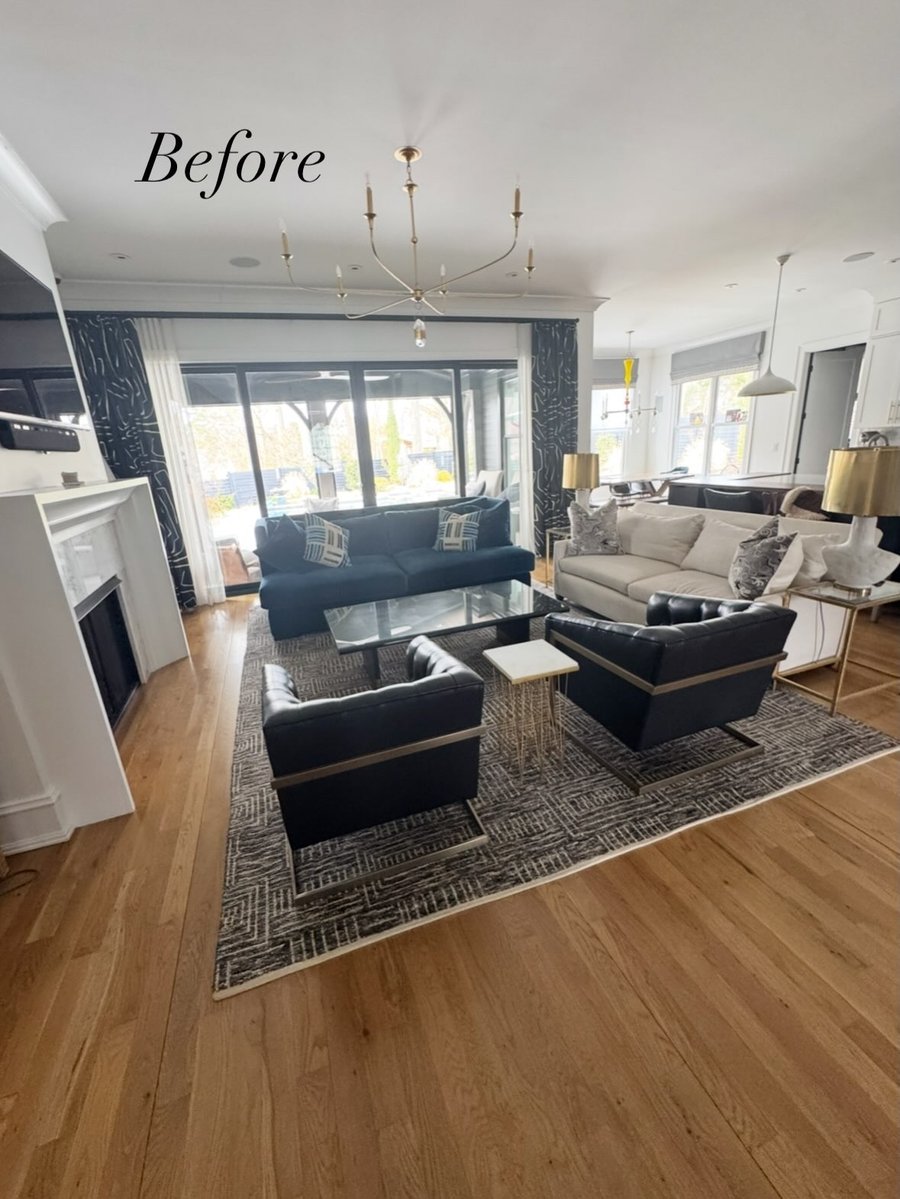 A living room, before staging